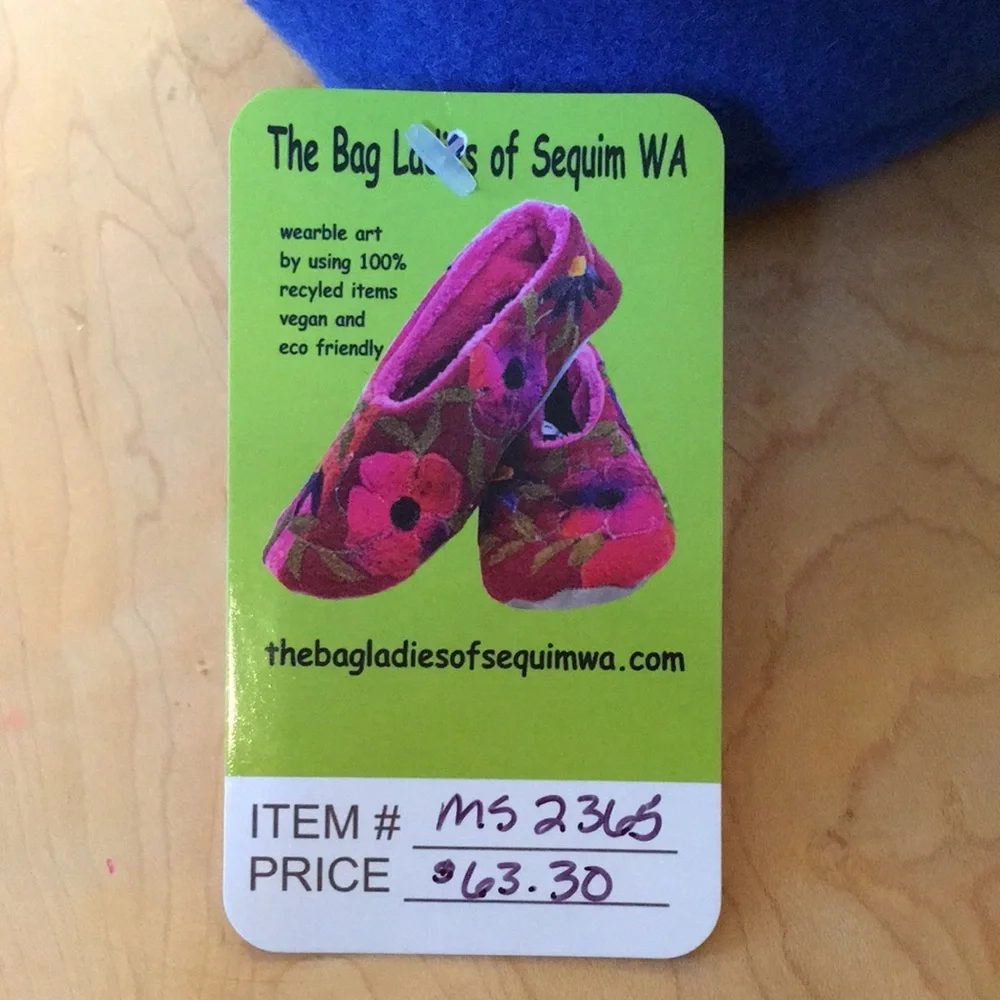 The Bag Lady Of Sequim WA | Mens Felted Wool Slippers With Fleece Lining